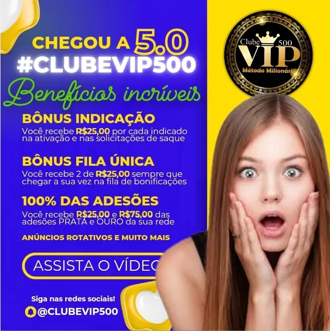 Lucro Garantido com Anúncios no #ClubeVip500