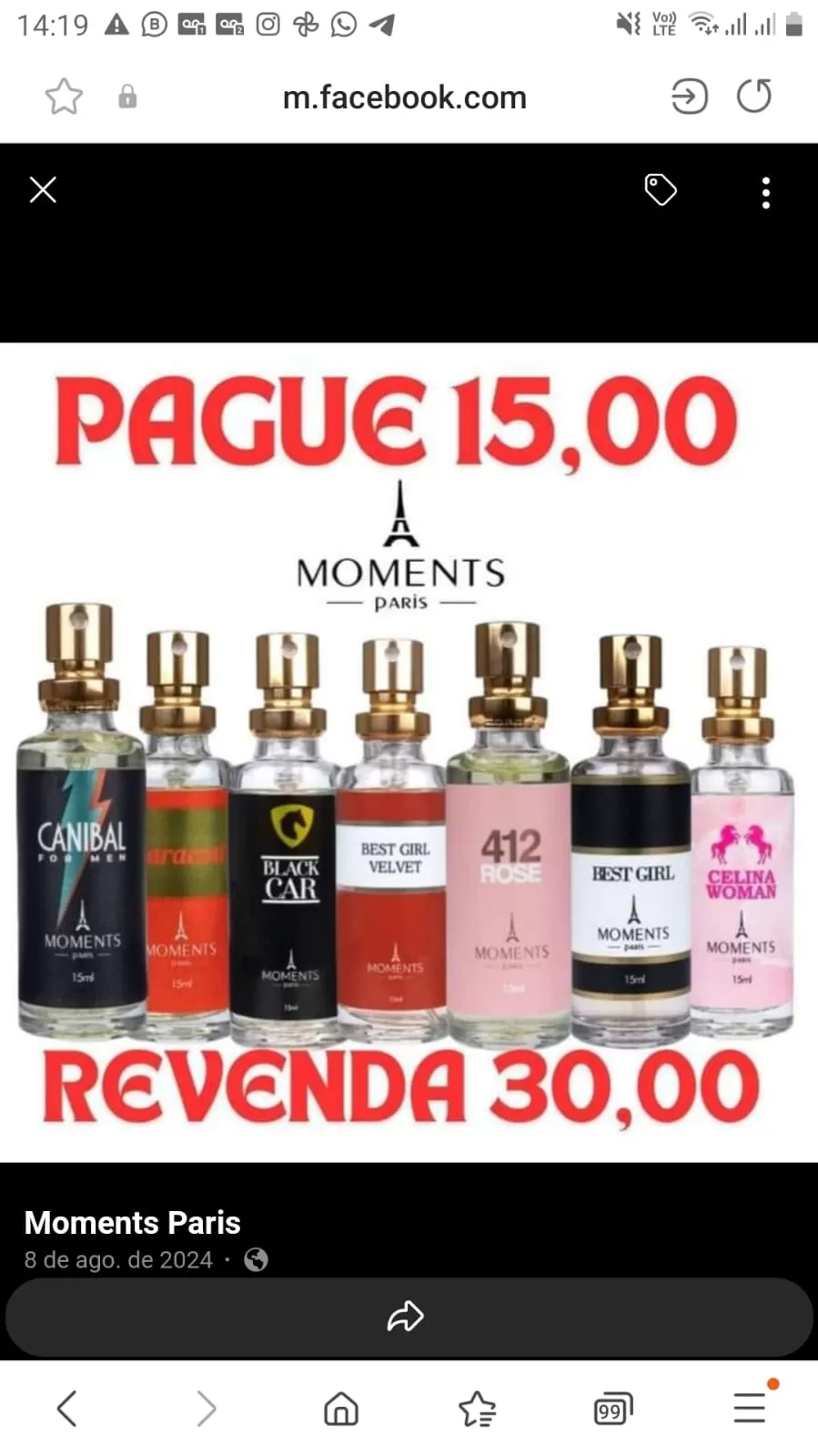 Moments Paris.  Perfumaria fina e cosméticos 