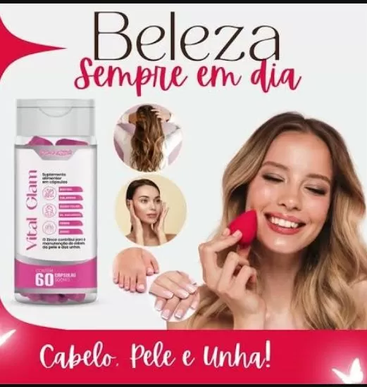 VITAL GLAM SUPLEMENTO PARA CABELOS PELE E UNHAS DA PROSPERITY CLUB!