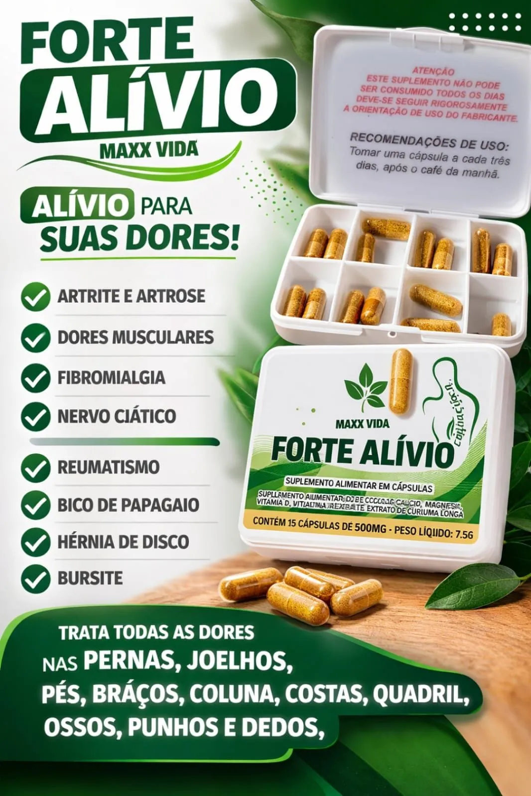 Forte alívio livres das dores 